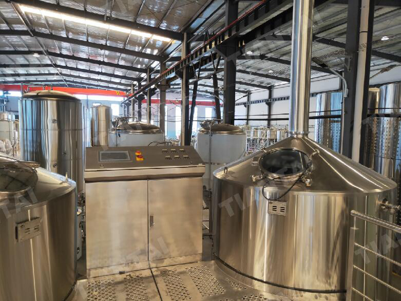 Steam heated 3 vessel 20bbl craft brewery equipment ready for delivery 